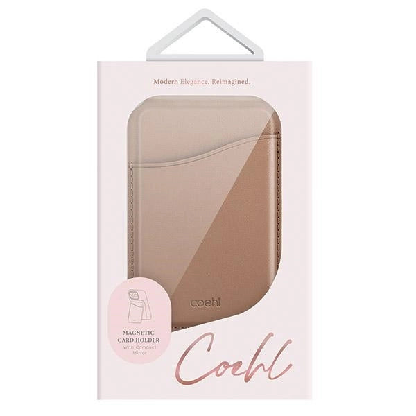 Uniq Coehl Esme Magnetic Wallet with Mirror and Stand Beige/Dusty Nude