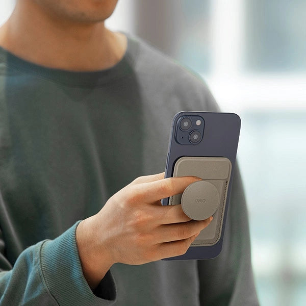 Uniq Flixa Magnetic Card Wallet with Stand Black/Jet Black MagSafe