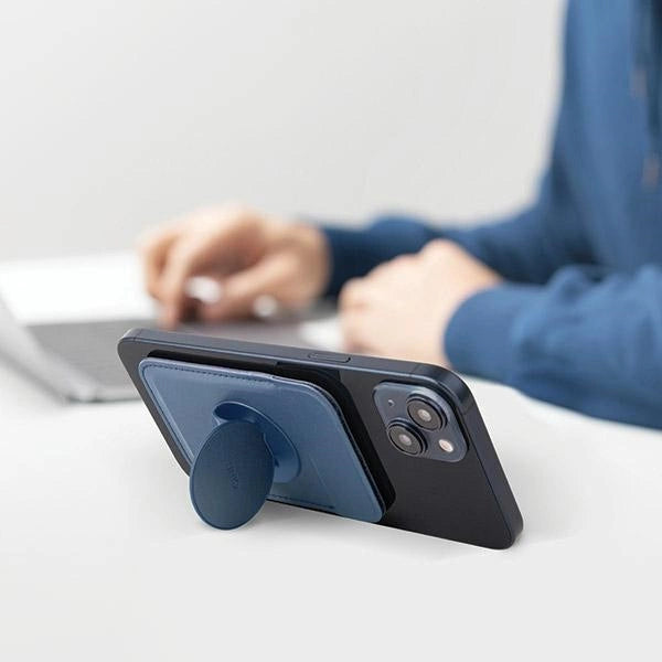 Uniq Flixa Magnetic Card Wallet with Stand Gray/Flint Gray MagSafe