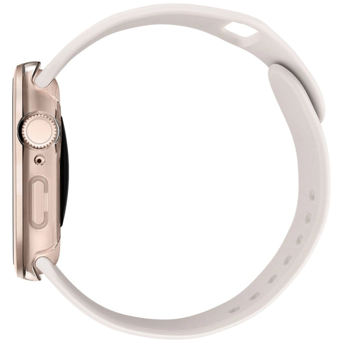 Uniq Voute Tempered Glass Case for Apple Watch 10 46mm - Rose Gold
