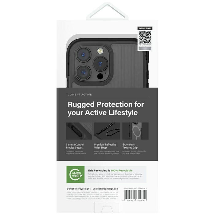 Uniq Combat Active Magclick Charging Case for iPhone 16 Pro Max - Black