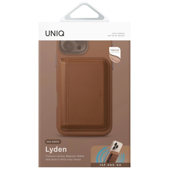 Uniq Lyden DS RFID Magnetic Wallet with Phone Stand - Brown