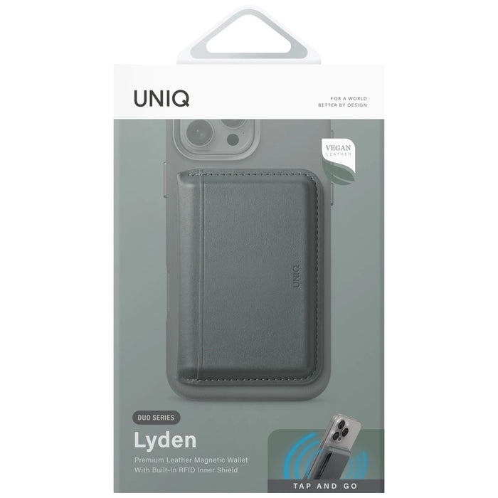 Uniq Lyden DS RFID Magnetic Wallet with Phone Stand - Green