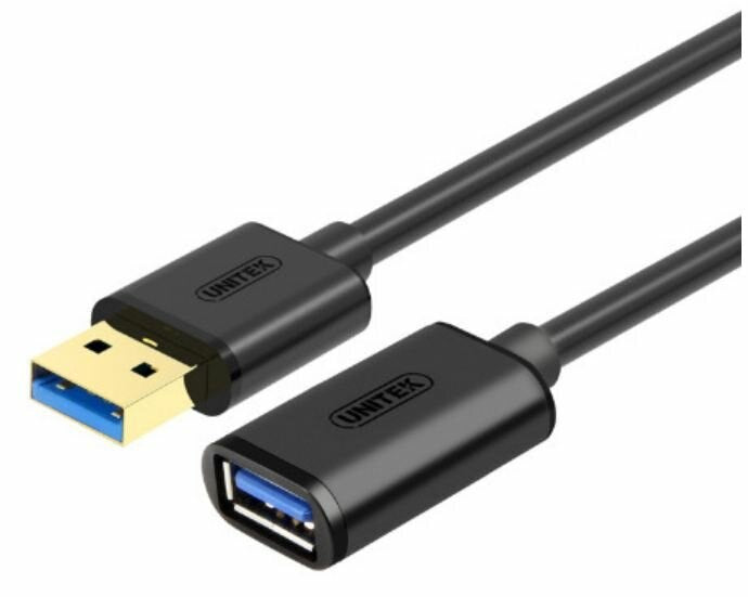 UNITEK Y-C456GBK USB cable 0,5 m USB 3.2 Gen 1 (3.1 Gen 1) USB A Black