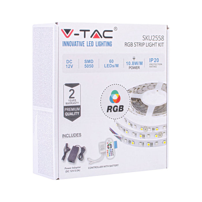 LED STRIP KIT 7/10W 60/5M IP20 RGB V-TAC