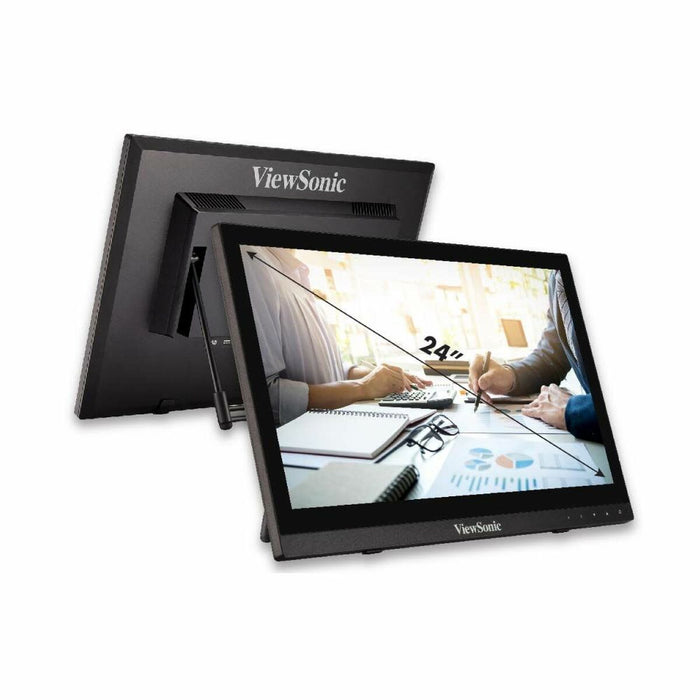 VIEWSONIC TD1630-3 16inch 1366x768 10-point Multitouch 190nits VGA HDMI speakers bookstand style