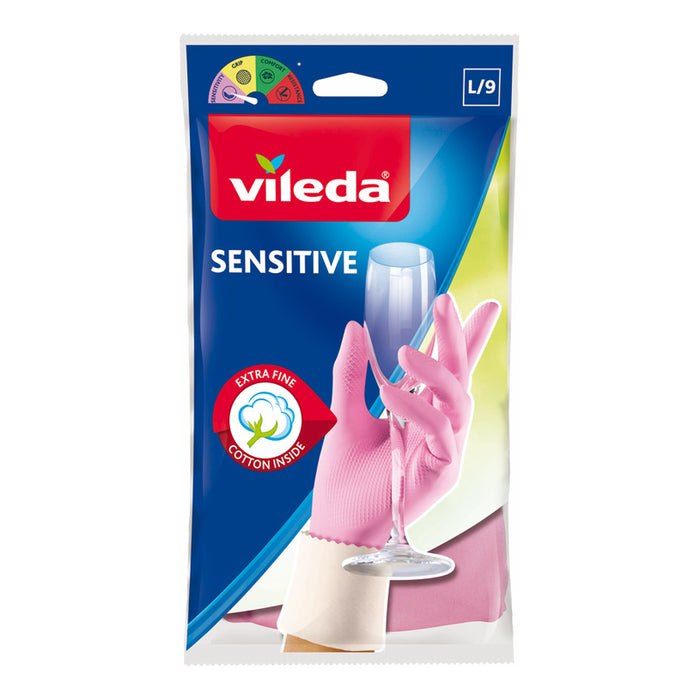 GLOVES LATEX SENSITIVE COMFORT L VILEDA