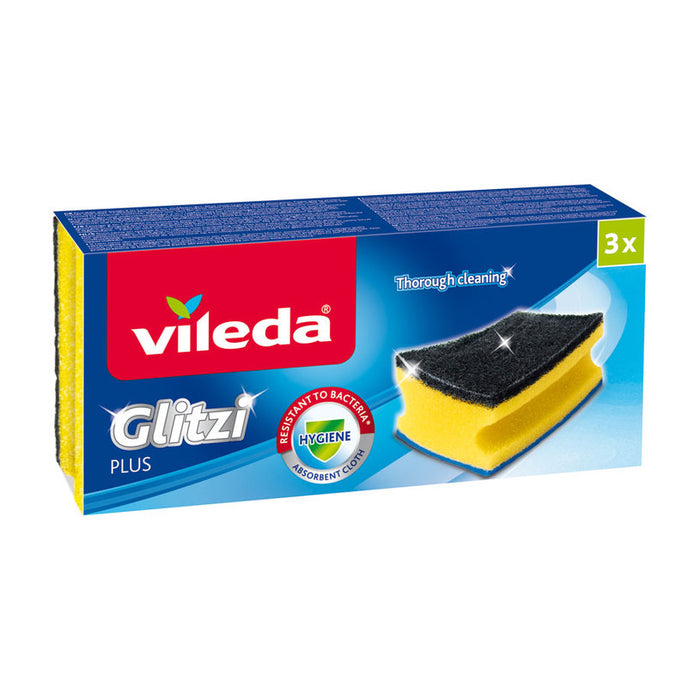 KITCHEN SPONGE 3 PCS GLITZI PLUS VILEDA