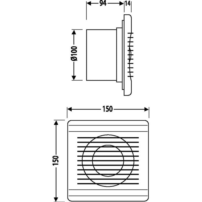 BATHROOM FAN VITO 100