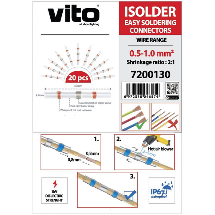 CONNECTOR QUICK SOLDER IP67 0.5-1MM2 VITO