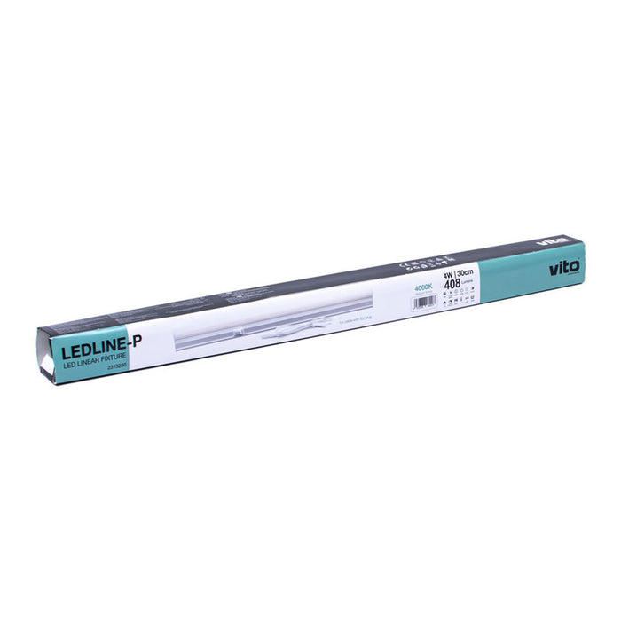 LED LINE FLUMINUM 4W 4000K 31CM WITH KEY AND CABLE WITH PLUG VITO LEDLINE-P