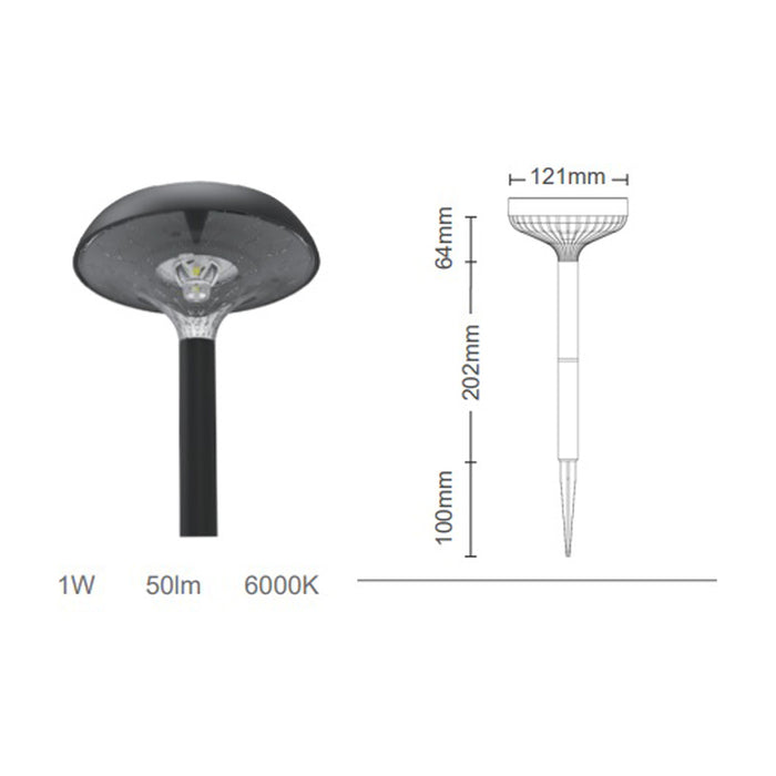 SOLAR LED PEG 1W 6000K IP44 1.2AH VITO SOLUX-P