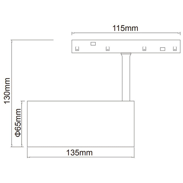 LED SPOT 20W 4000K FOR MAGNETIC-RAIL MOUNTING BLACK VITO