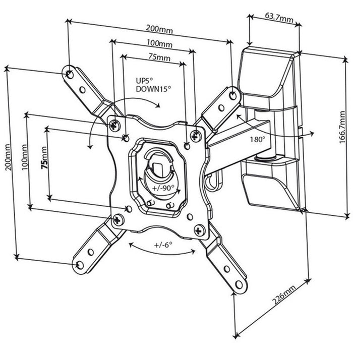 TV STAND VIVANCO 37977 BLACK