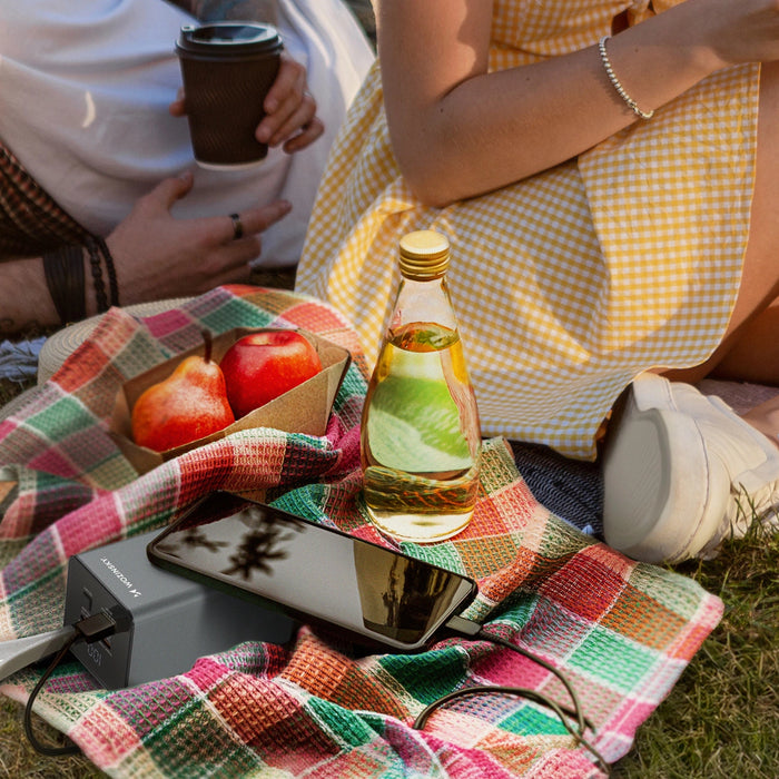 Powerbank Wozinsky K65+ 65W 30000mAh 2x USB-C, 1x USB-A 65W - gray