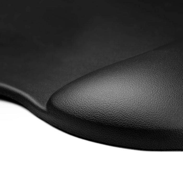 Ergonomic Mouse Pad and Wrist Rest Gel Eco Leather Large Anti-Slip - Black
