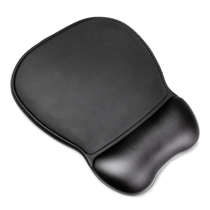Ergonomic Mouse Pad and Wrist Rest Gel Eco Leather Large Anti-Slip - Black