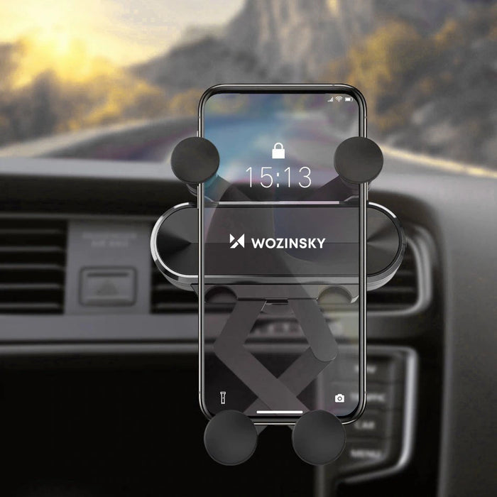 Wozinsky car phone holder gravity for ventilation grille black (WCH-05)