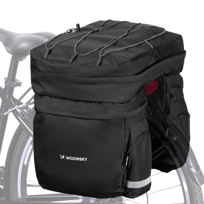Wozinsky spacious bike bag 60 l for the trunk (rain cover included) black (WBB13BK)
