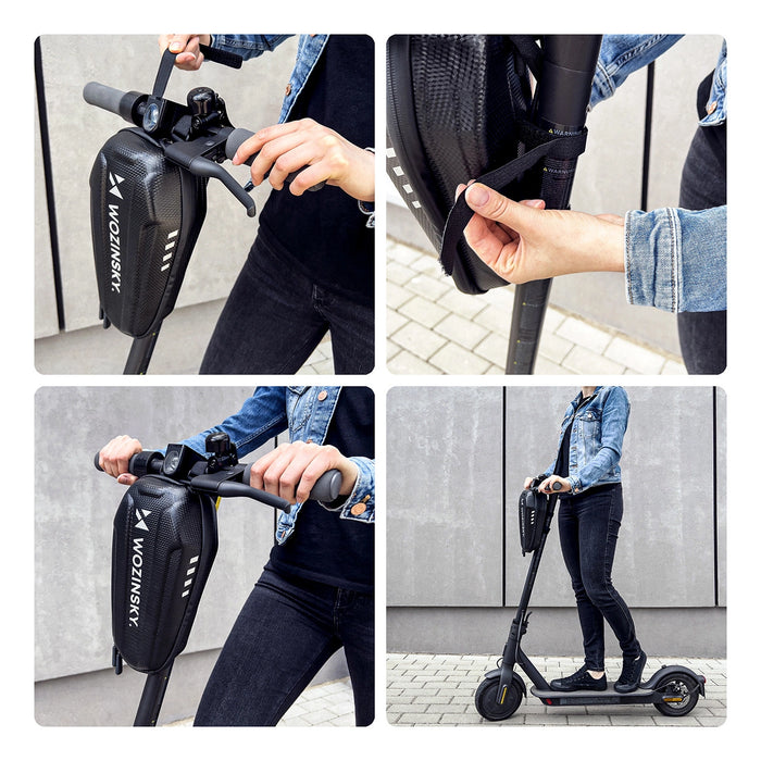 Wozinsky waterproof scooter handlebar bag 3l handlebar bag black (WSB4BK)