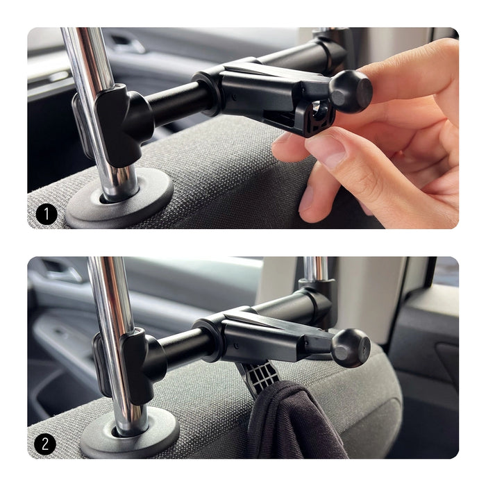 Wozinsky car headrest holder with hanger black (WTHBK2)