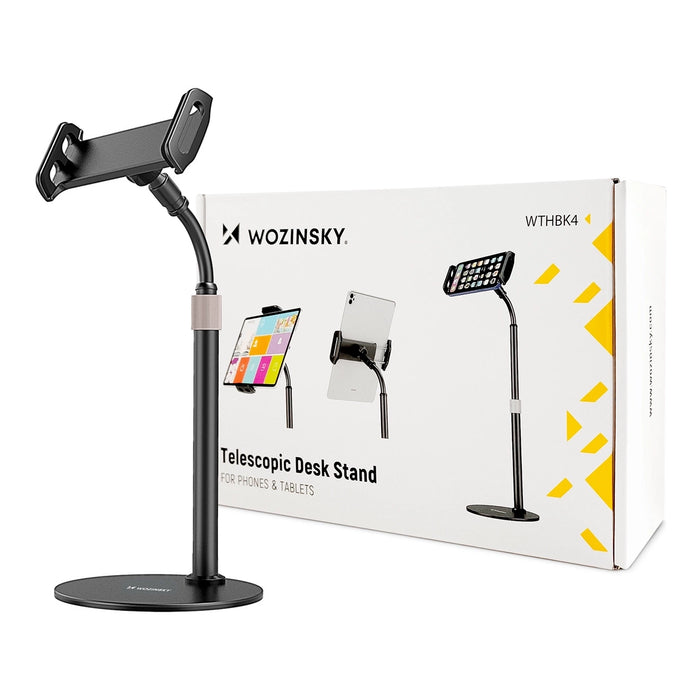 Wozinsky stand for tablet and phone on the desk black (WTHBK4)