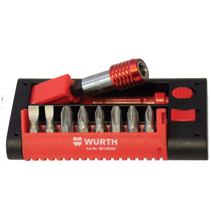 8 PIECE BIT SET AND WURTH MAGNETIC HOLDER