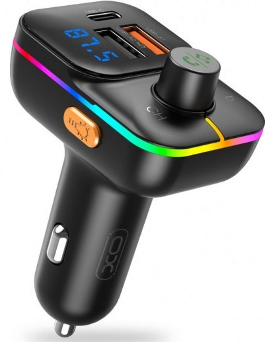 Auto transmitter XO BCC09 Bluetooth MP3 with TF card slot + PD 25W Car charger with ambient light