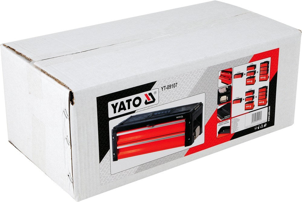 Yato YT-09107 small parts/tool box Metal Black, Red