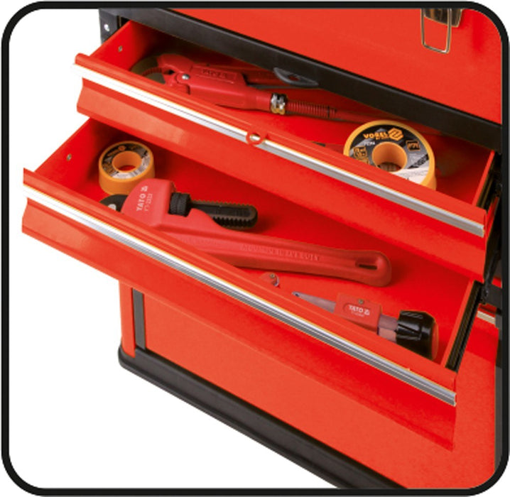 Yato YT-09107 small parts/tool box Metal Black, Red