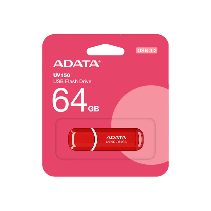 ADATA 64GB DashDrive UV150 USB flash drive USB Type-A 3.2 Gen 1 (3.1 Gen 1) Red