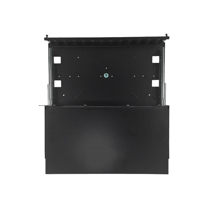 Alantec 12xSC simplex / 12xLC duplex 19" 1U telescopic fibre optic patch panel with mounting accessories