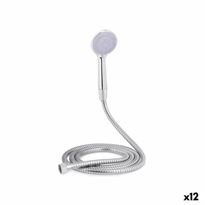 A shower head with a hose to direct the flow Berilo Metal 2 m 14 x 24,5 x 4,5 cm 14 x 4,5 x 24,5 cm (12 Units)