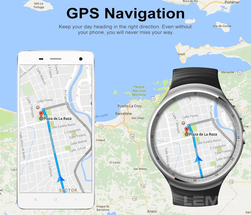 A smart watch camera LEMFO LES1 Android 5.1 MTK6580 1GB + 16GB - Smart Watches