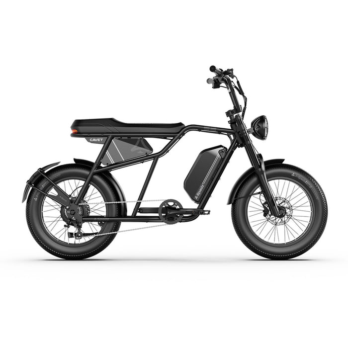 Electric bicycle A-SPADZ CAVET AIR FAT 20" BLACK 250 W, UP TO 25 KM/H, MILEAGE UP TO 100 KM, 20.00 "