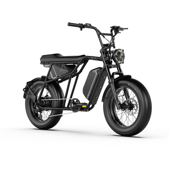 Electric bicycle A-SPADZ CAVET AIR FAT 20" BLACK 250 W, UP TO 25 KM/H, MILEAGE UP TO 100 KM, 20.00 "