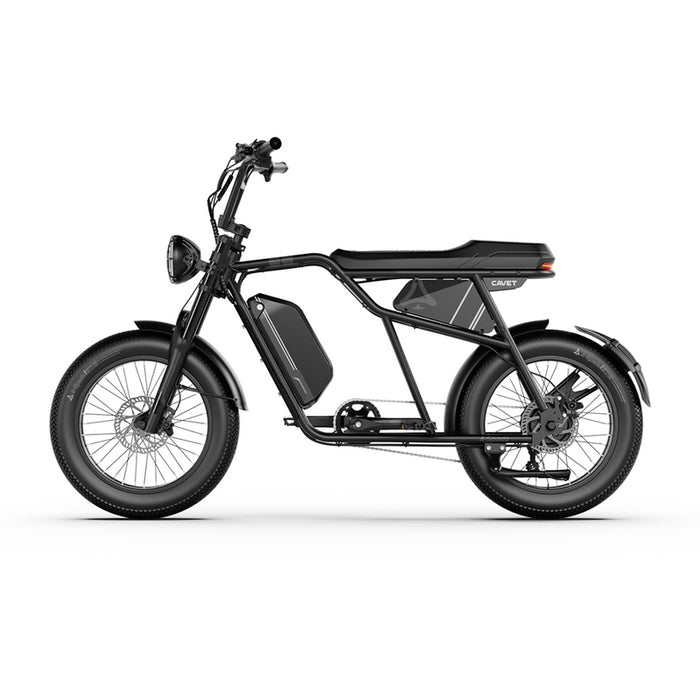 Electric bicycle A-SPADZ CAVET AIR FAT 20" BLACK 250 W, UP TO 25 KM/H, MILEAGE UP TO 100 KM, 20.00 "