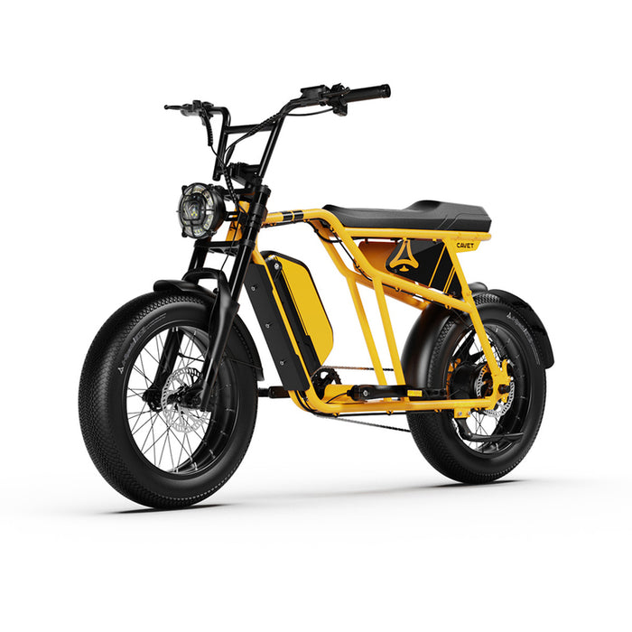 Electric bicycle A-SPADZ CAVET AIR FAT 20" YELLOW 250 W, UP TO 25 KM/H, MILEAGE UP TO 100 KM, 20.00 "