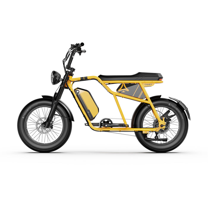 Electric bicycle A-SPADZ CAVET AIR FAT 20" YELLOW 250 W, UP TO 25 KM/H, MILEAGE UP TO 100 KM, 20.00 "