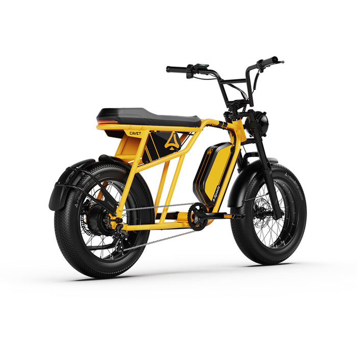 Electric bicycle A-SPADZ CAVET AIR FAT 20" YELLOW 250 W, UP TO 25 KM/H, MILEAGE UP TO 100 KM, 20.00 "