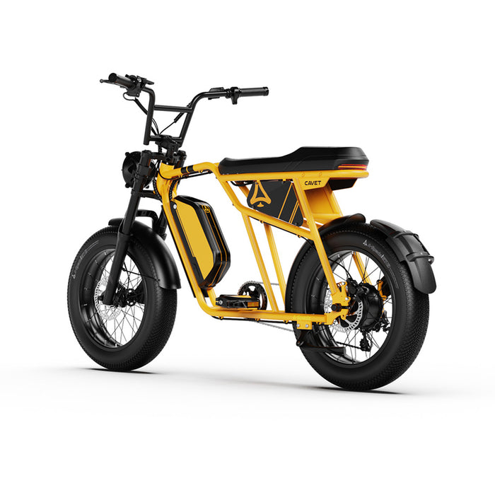 Electric bicycle A-SPADZ CAVET AIR FAT 20" YELLOW 250 W, UP TO 25 KM/H, MILEAGE UP TO 100 KM, 20.00 "