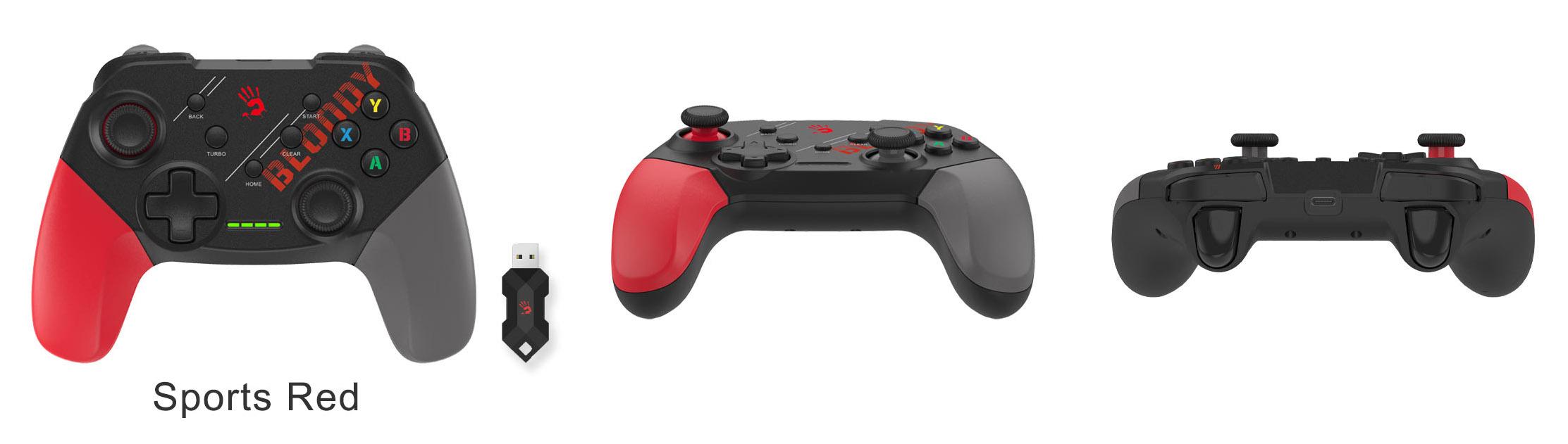 A4tech Bloody GPW50 Gaming Controller, Dual-mode wired and wireless, Red