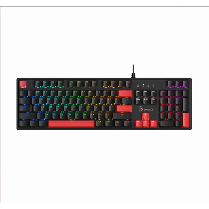 A4tech Bloody S520N Fire Black - BLMS Red Plus Switch Gaming Mechanical Keyboard