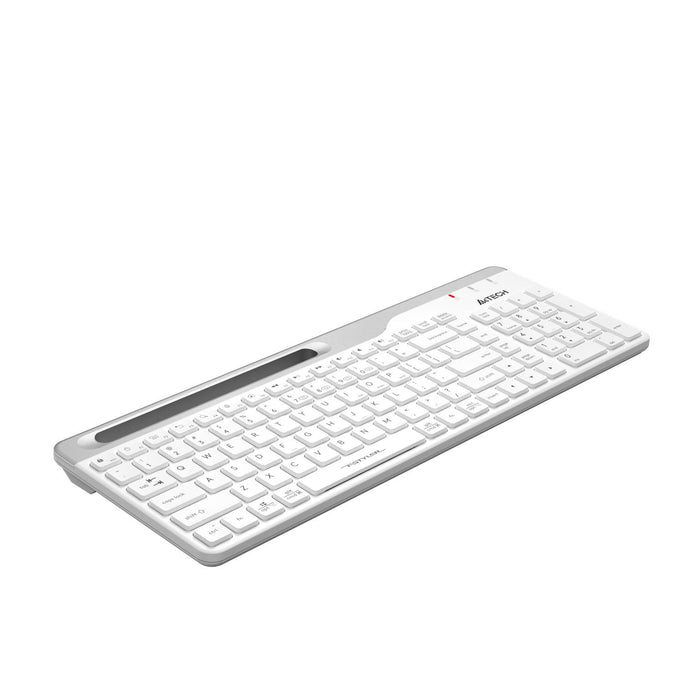 A4tech Fstyler FBK25 Wireless Keyboard, Bluetooth, 2.4G, Phone Stand, Cyrillic, White