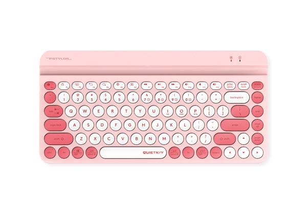 A4tech Fstyler FBK30 Wireless Keyboard, Bluetooth, 2.4G, Phone Stand, Cyrillic, Pink