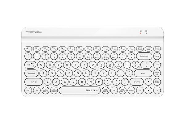 Wireless keyboard A4tech Fstyler FBK30, Bluetooth, 2.4G, Phone stand, Cyrillic, White