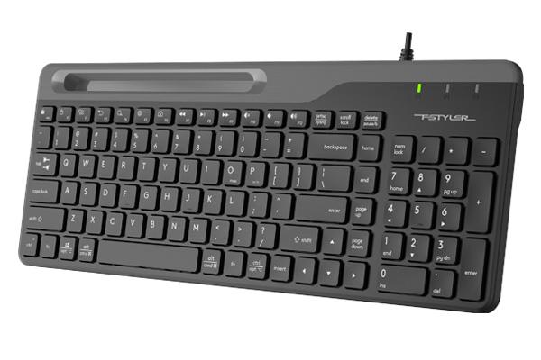 A4tech Fstyler FK25 Wired Keyboard, Phone Stand, Cyrillic, Black