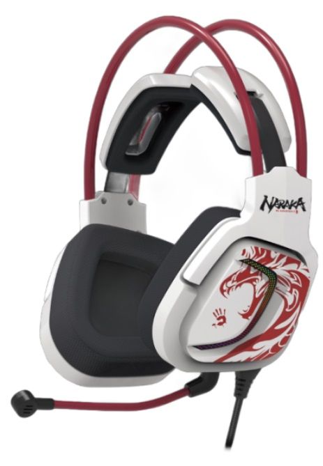 Gaming headphones A4TECH Bloody G575 Naraka, USB, 7.1, RGB, Microphone, White