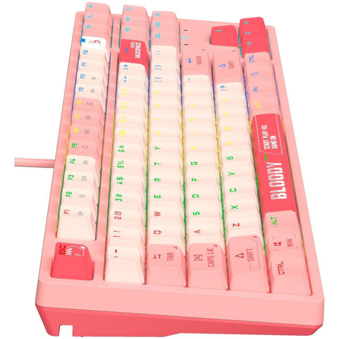 Mechanical keyboard Bloody - S87 Energy Pink, BLMS Red Plus Linear, RGB, pink