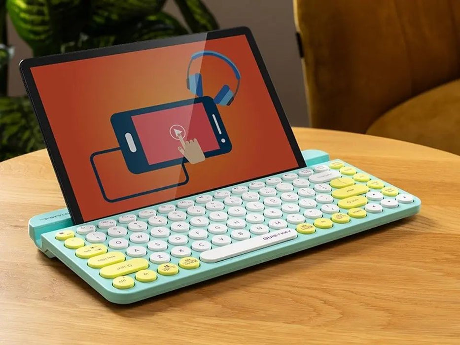 A4tech Fstyler FBK30 Wireless Keyboard, Bluetooth, 2.4G, Phone Stand, Cyrillic, Avocado